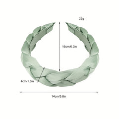 Vintage Fabric Twist Braided Hairband Solid Hair Hoop For Women Girls
