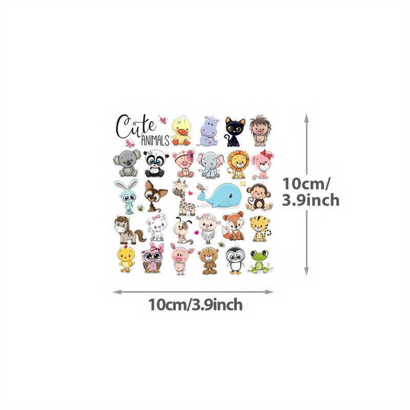 Animal Patches Set Iron On Heat Transfer Fabric Embroidery Applique