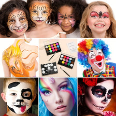 15 Colors Water Soluble Paint Kit for Halloween Cosplay Parties