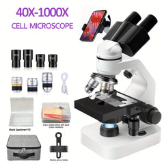 Binocular Compound Microscope 40X 2000X with Dual Mechanical Stages