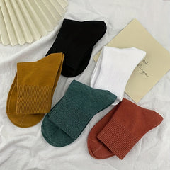5 Pairs Soft Mid Tube Socks Women's Stockings