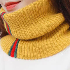 Striped Geometric Infinity Scarf Crochet for Autumn and Winter