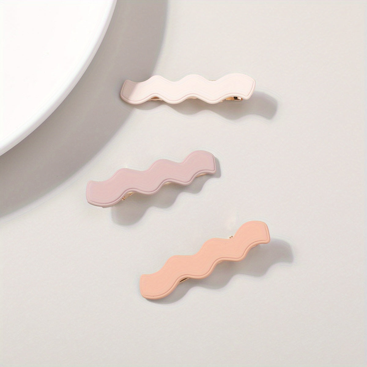 3pcs Candy Wavy Hair Clip Duck Billed Clip for Side Hair Bang Braids Women