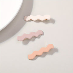 3pcs Candy Wavy Hair Clip Duck Billed Clip for Side Hair Bang Braids Women