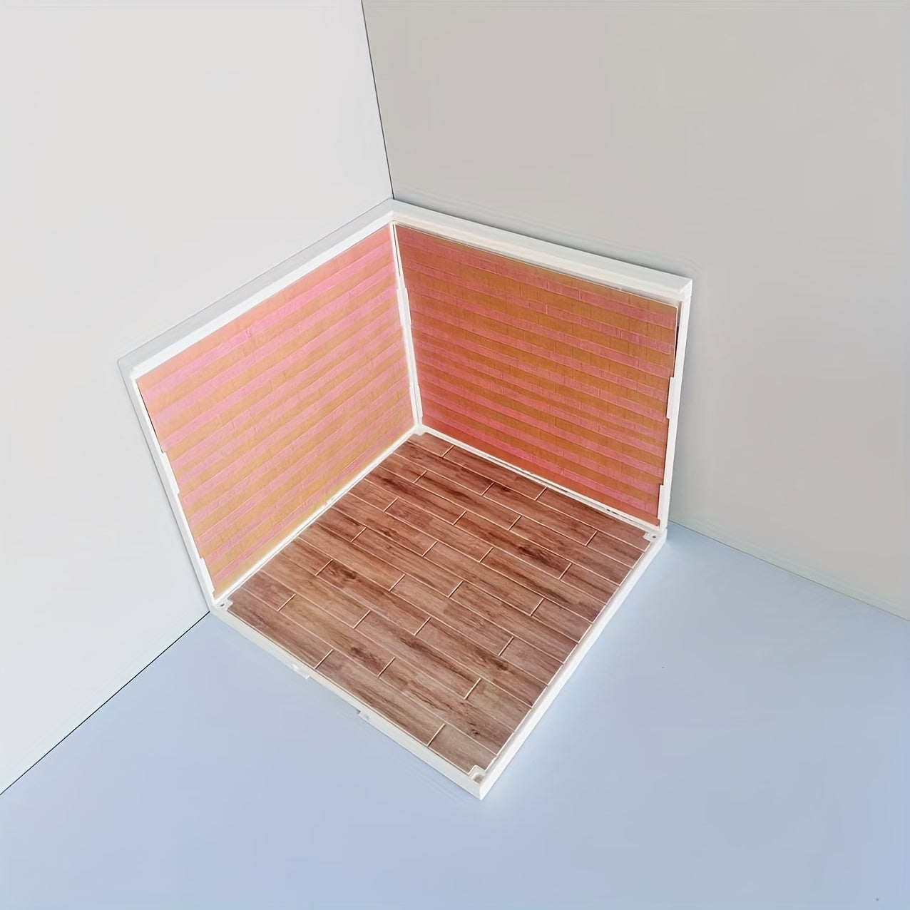 1:12 Scale Dollhouse Checkered Space Mini Cabin Model DIY Craft Scene