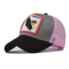 FREEDOM Eagle Trucker Hat Mesh Baseball Cap Adjustable Sunshade Dad Hat