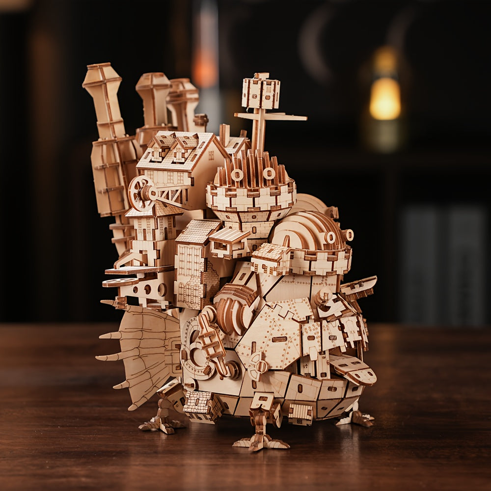Wooden DIY 3D Puzzle Set Adult Creative Wooden Model Crafts Home Decor & Handcra