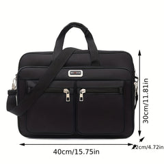 Horizontal Laptop Bag Large Capacity Shoulder Briefcase