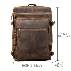 Vintage Leather Backpack Laptop Bag School Bag