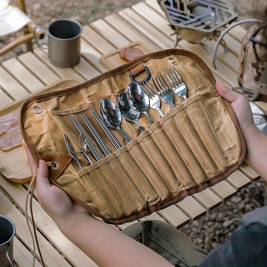 Outdoor Tableware Storage Bag for Camping Picnic Hiking