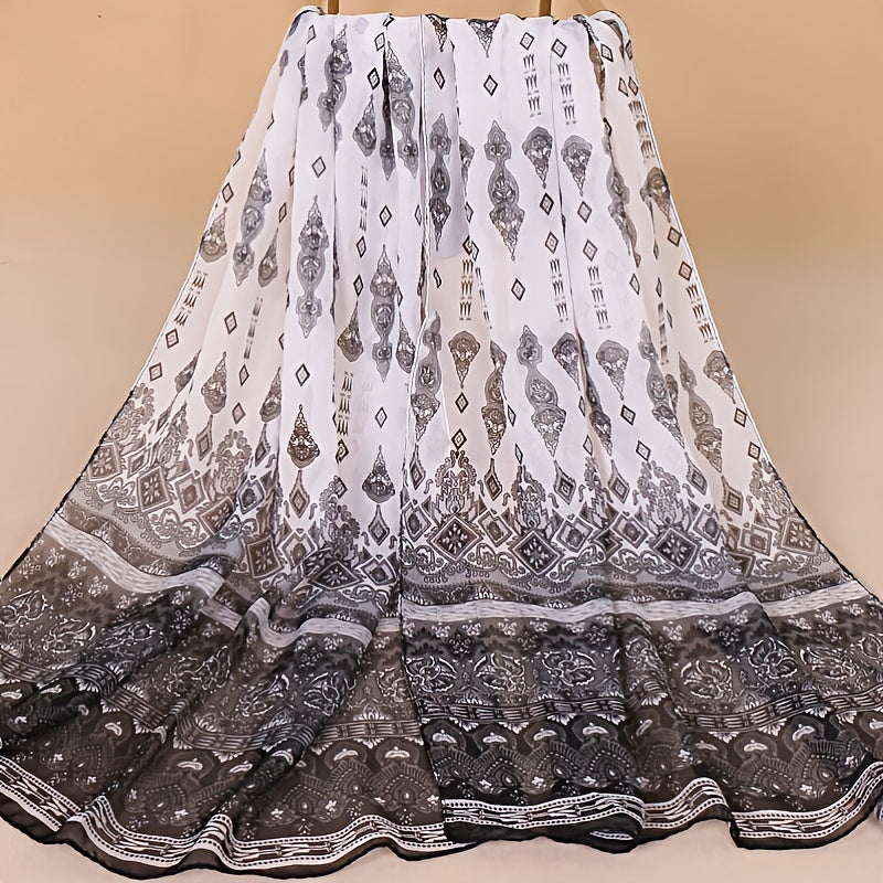 Women's Chiffon Scarf Soft Thin Shawl Neckerchief Head Wrap