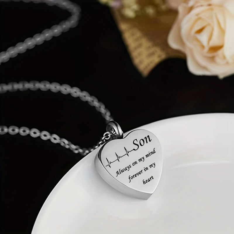 Dad Heart Cremation Urn Necklace For Ashes