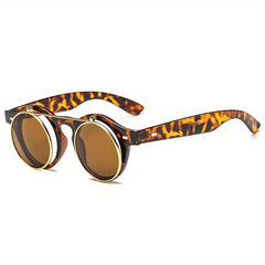 Classic Vintage Round Flip Sunglasses Mixed PC Sunglasses