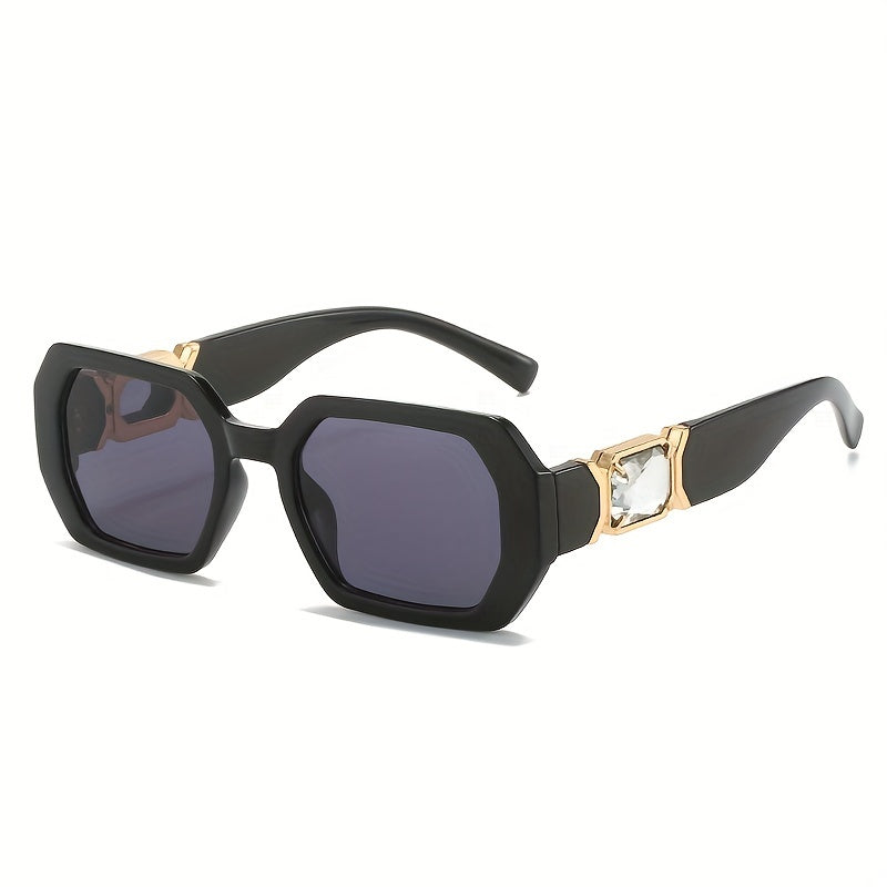 Rhinestone Gradient Polygon Sunglasses UV400