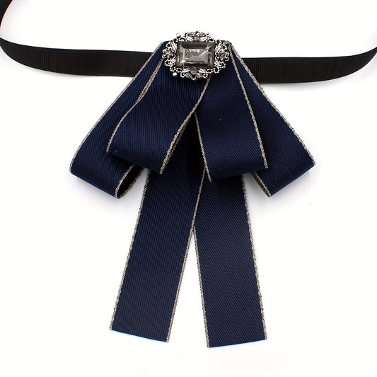 Crystal Decor Pre-tied Bow Tie for Women