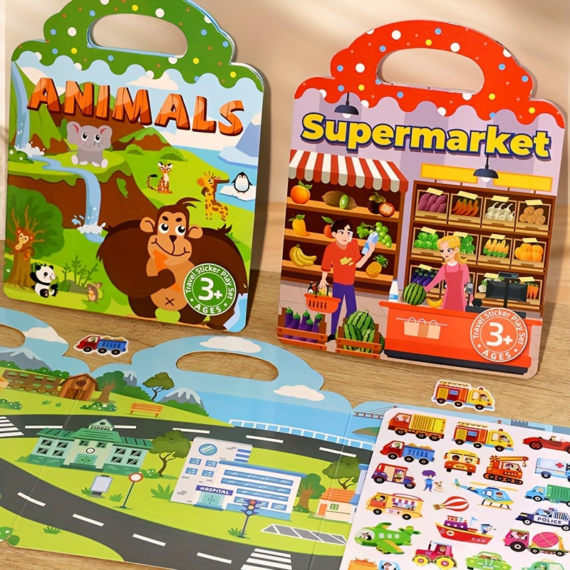 Kids DIY Sticker Books - Jelly Stickers Quiet Activity Toy