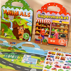 Kids DIY Sticker Books - Jelly Stickers Quiet Activity Toy
