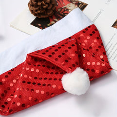 Knitted Fabric Woolen Edge Christmas Hat