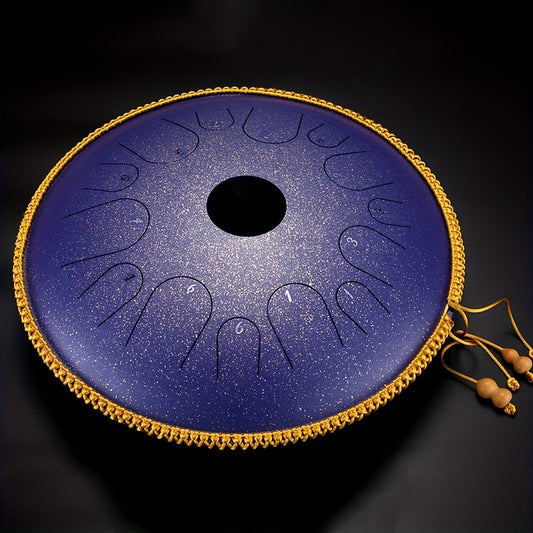 Steel Tongue Drum 14 Tone Handheld Tank Drum Percussion Instrument