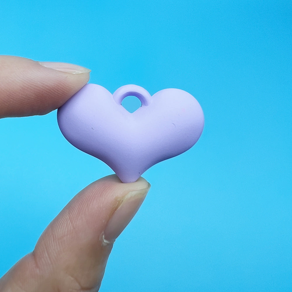 Acrylic Lacquer Heart Necklace Earrings Bag Decoration
