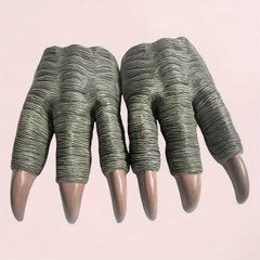 Dinosaur Claw Puppet Gloves Soft Rubber Realistic Animal Model for Halloween