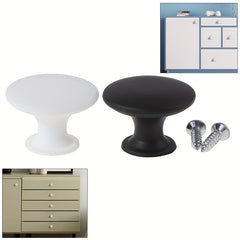 Round Mushroom Single Hole Handle Plastic Drawer Wardrobe Cabinet Door Handle