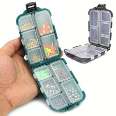 Fishing Tackle Box 10 Compartment Lure Hook Storage Double Sided Organizer
