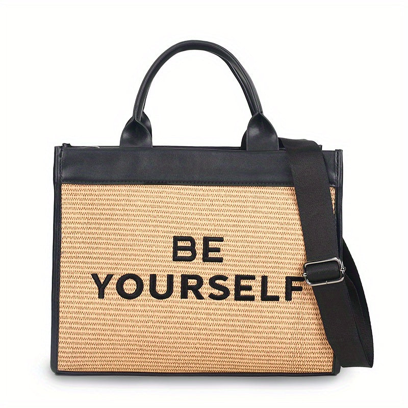 Straw Woven Beach Tote Large Shoulder Bag Casual Handbag