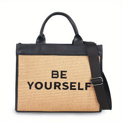 Straw Woven Beach Tote Large Shoulder Bag Casual Handbag