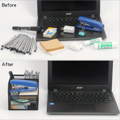 Metal Pen Holder Sticky Note Storage Box Desktop Drawer Type
