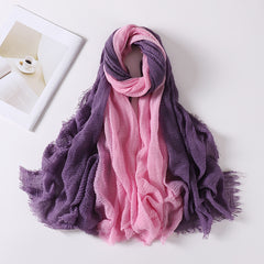 Gradient Linen Turban Scarf for Women