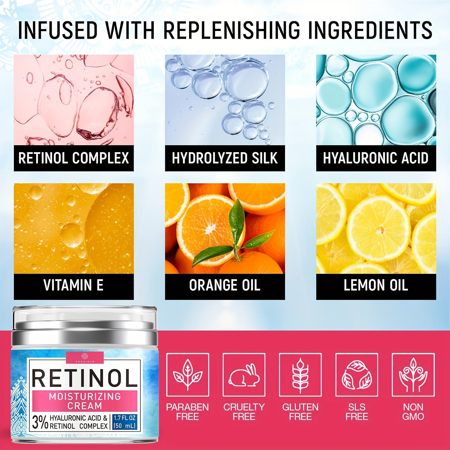 Retinol Face Cream 50ml Anti-Aging Moisturizer