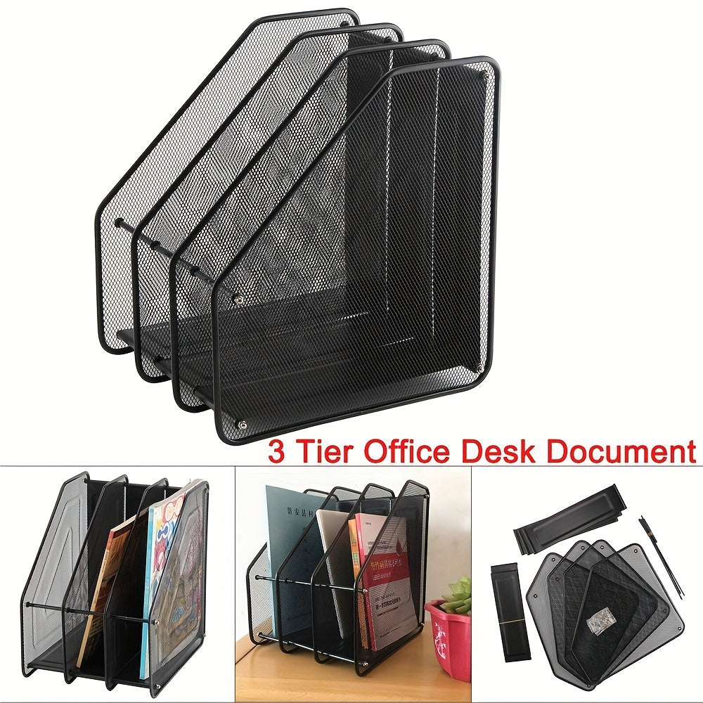 3 Tier Office Desk File Magazine Paper Organiser Holder Stand