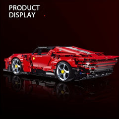 1:14 Scale Red Supercar Building Blocks Model Kit