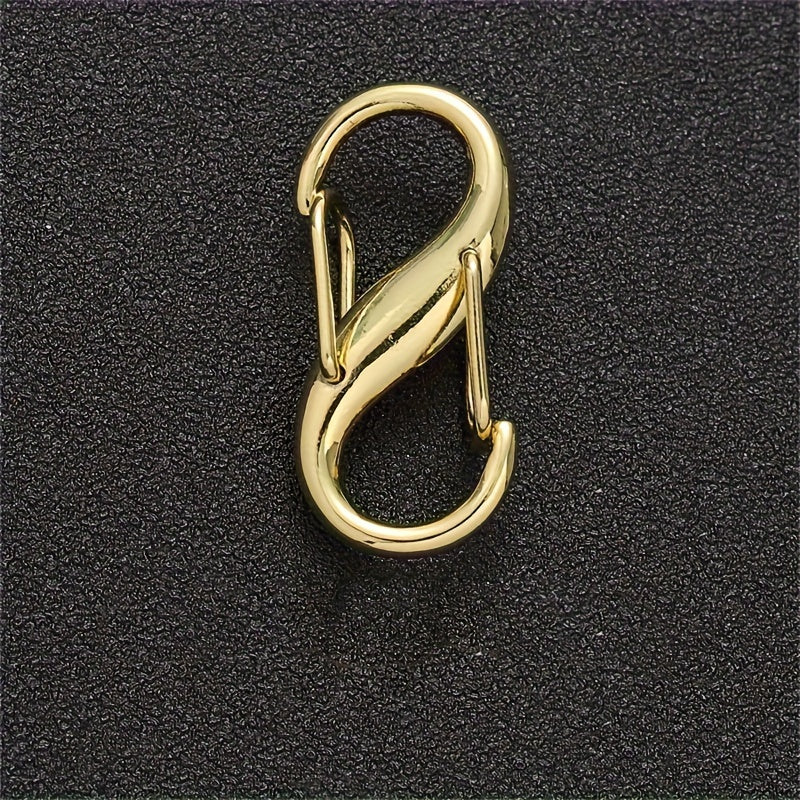 10pcs S Type Spring Fastener Key Chain Mini Buckle Keychain