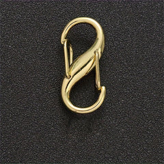 10pcs S Type Spring Fastener Key Chain Mini Buckle Keychain