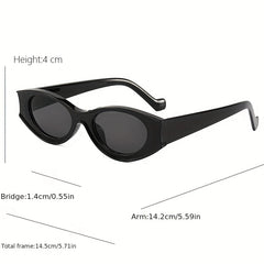 Y2K Oval Sunglasses For Women Men Hippie Block UV400 Sun Shades Glasses