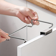 Wall Mounted Stainless Steel Garbage Rack Kitchen Trash Bag Holder