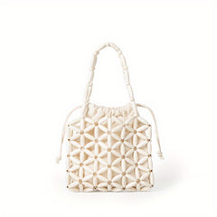 Vintage Bead Braided Satchel Bag Lightweight Classic Bag