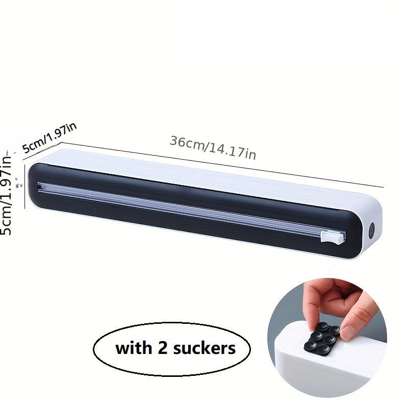 Plastic Wrap Dispenser with Slide Cutter for Kitchen Restaurant Supermarket