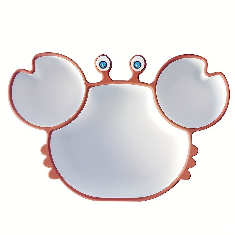 Silicone Divided Bowl Cartoon Crab Anti-fall Food Supplement for Baby