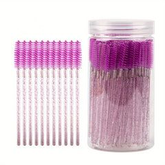 100 Mascara Brushes with Container for Extensions and Application