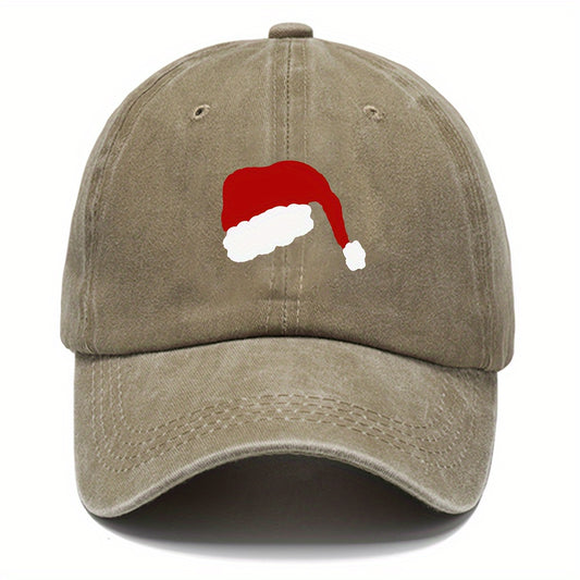 Christmas Washed Cotton Baseball Cap Sun Protection Hat Adjustable Baseball Cap
