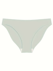 10pcs Seamless Solid Briefs Comfy Stretchy Intimates Panties Women's Lingerie