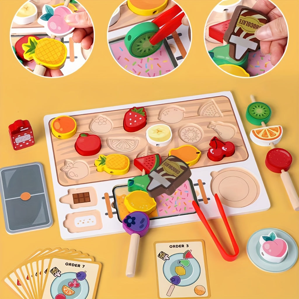 Wooden Fruit Candy Gourd Pretend Play Toy Educational