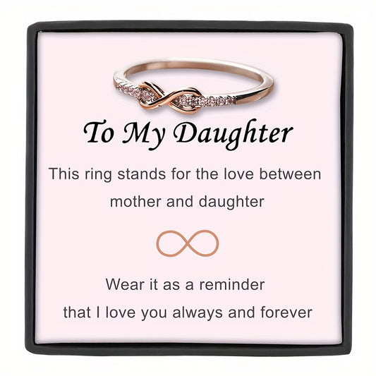 Infinity Zircon Ring + Gift Card - Daughter