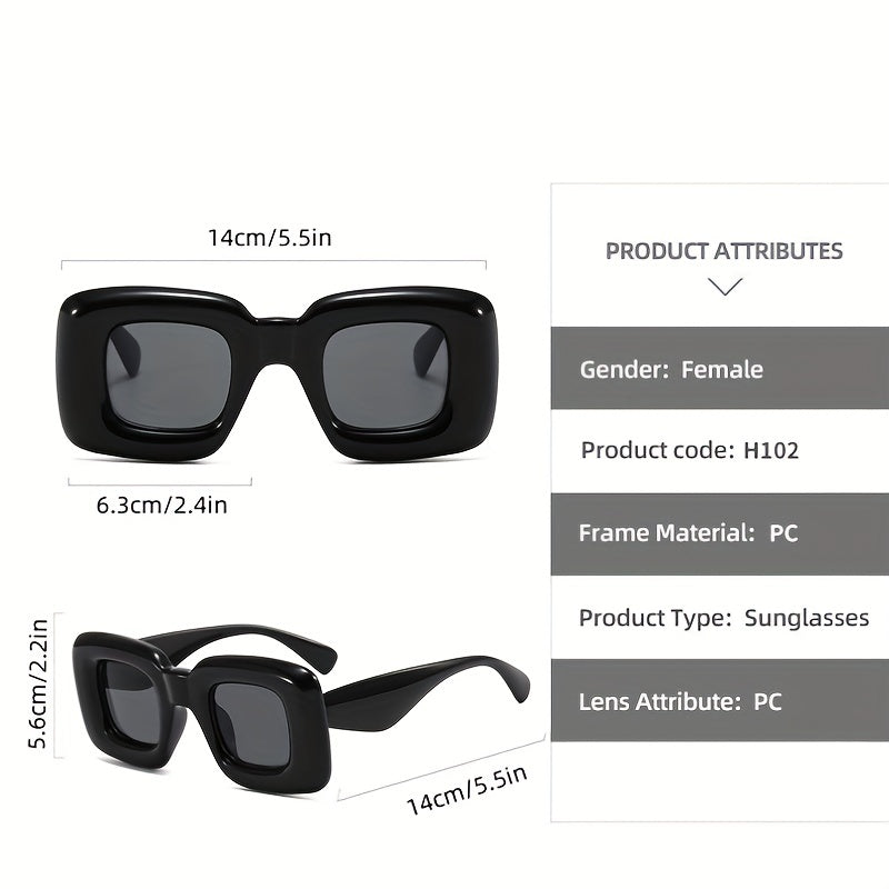 Y2K Clear Len Glasses For Women Men Inflated Candy Funny Party