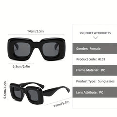 Y2K Clear Len Glasses For Women Men Inflated Candy Funny Party