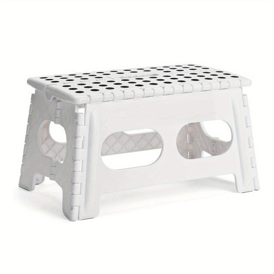 1pc Widened Folding Stools Portable Handle Plastic Foldable Chair