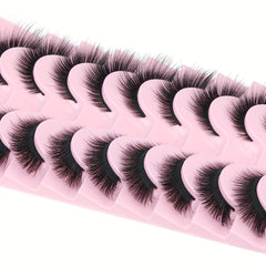 Fox Eye Mink Furry Cat Eye Eyelashes 3D 16mm Lashes 5 10 Pairs